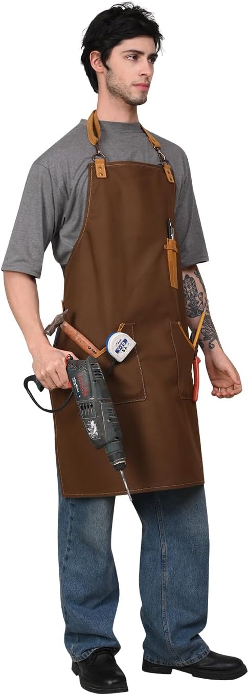 RABADA Heavy Duty Canvas Multipurpose Apron for Industrial & Commercial Use - Durable & Versatile Workwear for Factories, Warehouses, Wood Cutting, and More