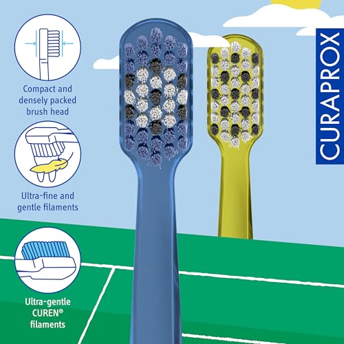 Curaprox CS 5460 Fußball-Edition 2026, Grün-Transparent/Blau-Transparent – Ansicht 3