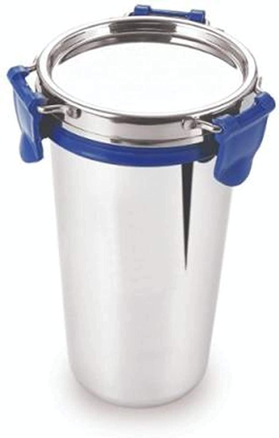 Tusig Eco Stainless Steel Tumbler Blue Glass with lid, Air Tight Lid Glass- 300 ml
