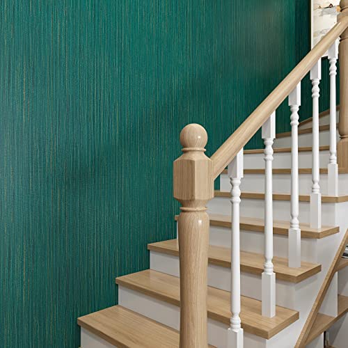 Large Size 30"X236" Teal Green Grasscloth Wallpaper Peel And Stick Textured Wallpaper For Walls Self Adhesive Linen Contact Paper Waterproof Faux Grasscloth Vinyl Wall Covering For Home Decor Chichome #TOP5