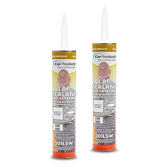 Self-Leveling RV Roof Sealant White, HAPS-Free Lap Caulk for Horizontal Surfaces, Skylights, Vents & AC 10.3 oz Tube 2-Pack / 20.6 oz Total