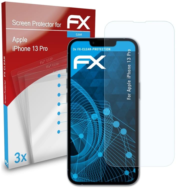 atFoliX Screen Protection Film compatible with Apple iPhone 13 Pro Screen Protector, ultra-clear FX Protective Film (3X) - Image 3
