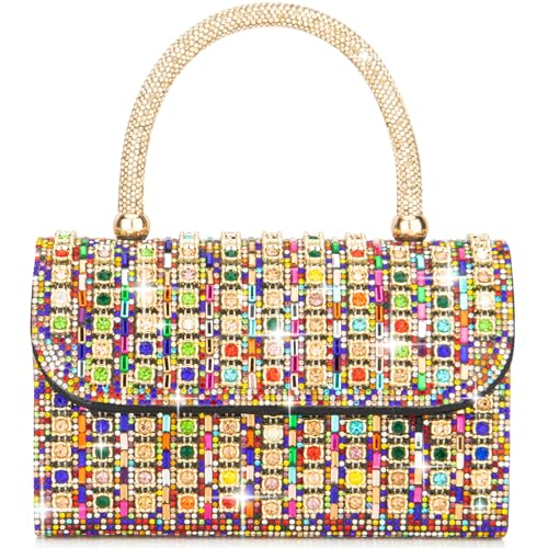 Image of Women's Evening Bag Purse Clutch Bag Ladies Rhinestone Purses Glitter Small Handbags Party Wedding Prom
