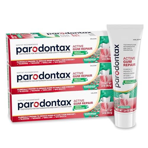 Parodontax Active Gum Repair Breath Freshener Toothpaste, 3x3.4 oz