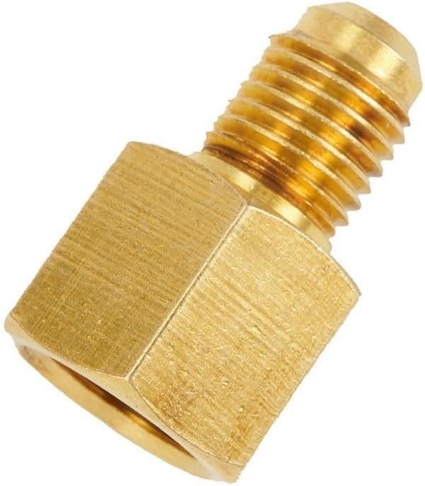 Brass Coupling Adapter for Nitrogen Regulator Applications with G1/4 Internal Thread and 1/4 SAE External Thread Pairing