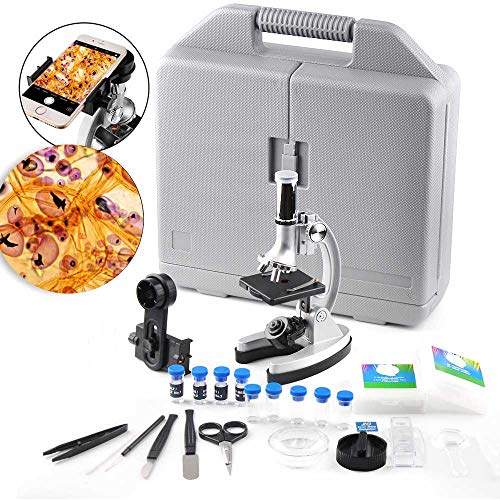 DoubleSun Microscope for Kids and Beginners-300x 600x 1200x Magnification Student Compound Monocular Microscope