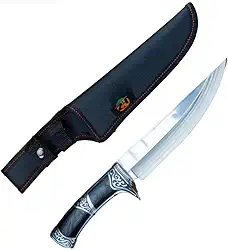 Faca Artesanal de Churrasco, Cabo em Madeira, Lâmina em Aço Inox, Grossa