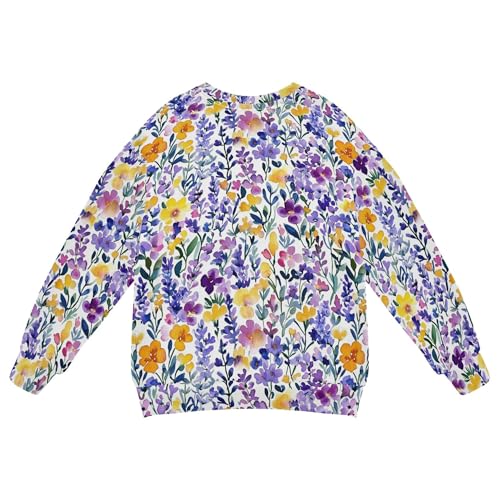 JUNZAN Romania Lavender Summer Flowers Kids Boys Hoodie Sweatshirt Crewneck Tops Clothing Shirts Athletic 4T2