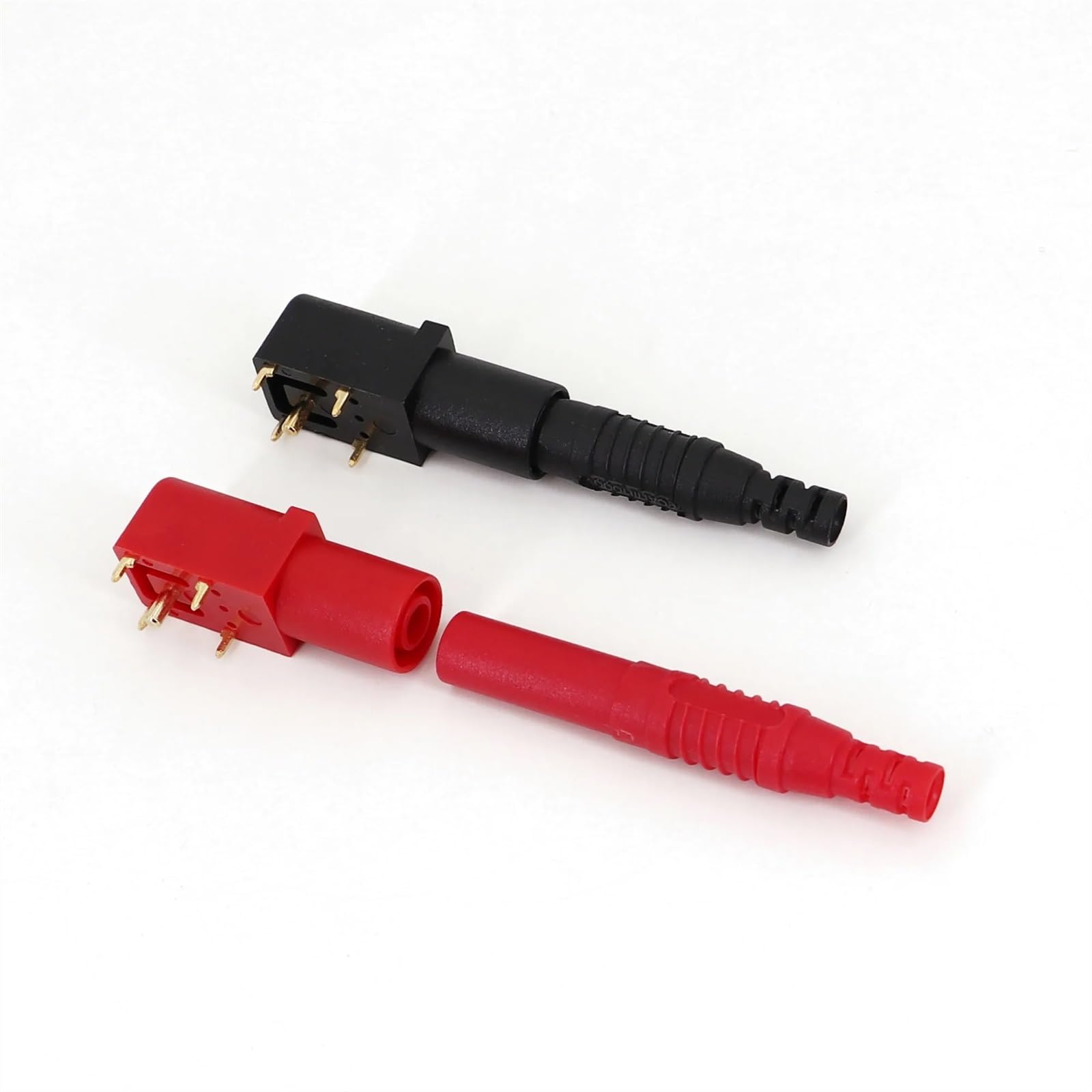 5 connettori a presa jack femmina a banana da 4 mm placcati in oro con montaggio ad angolo retto (5 pezzi rosso)