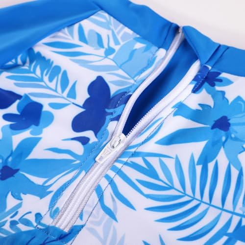 Image of GRACE KARIN Girls Long Sleeve Swimsuit Mermaid Bathing Suit Rash Guard Swimwear 4 Piece Size 5-12