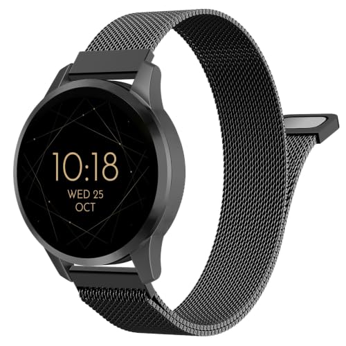 Image of 18mm 20mm 22mm Metal Watch Band Compatible with Venu 3S /2S /4 /3 /Vivoactive 4S /Vivomove 3S /Forerunner 255S /265S /Vivoactive 6 /5 /3, Quick Release Stainless Steel Mesh Strap for Men Women