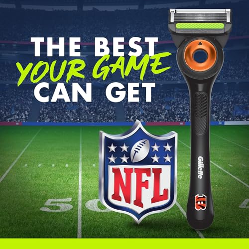 Gillette Labs Special NFL Bengals Edition Shaving Razor for Men - 1 Handle, 1 Razor Blade Refill, Perfect for Game Day Grooming, GilletteLabs with Exfoliating Bar - image 8