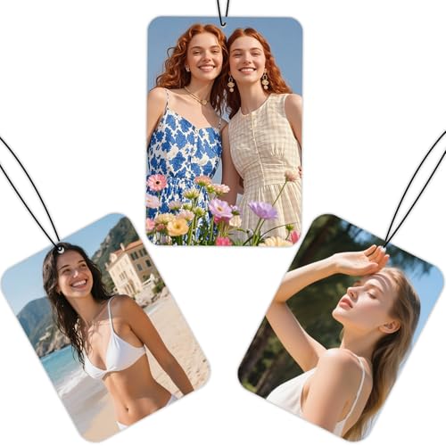 proautocss Duftbaum Auto Personalisiert,Auto Duft mit Text und Foto,Auto innenraum deko autoduft, MaßGeschneiderte Duftende Lufterfrischer für Auto, Zuhause, Geschenk, Familie