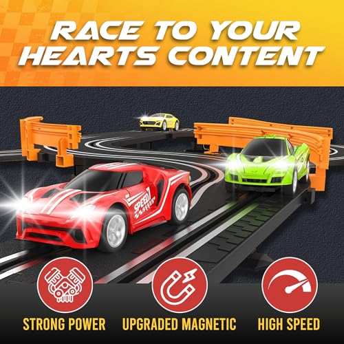 image for Atlasonix Slot Car Race Track Sets, Race Tracks for Kids Ages 4-8 | Ra
