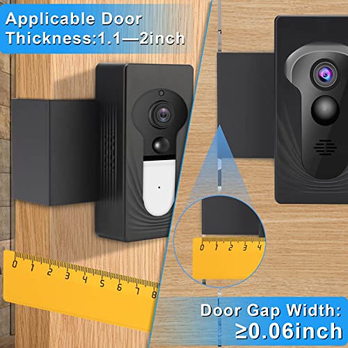 Derekland Anti-Theft Doorbell Mount Compatible With Video Doorbell 4/3/3 Plus/2/1/2020/2021, Video Doorbell Door Mount For Home Office Renters, No Drill, Not Block Doorbell Motion Sensor #TOP4