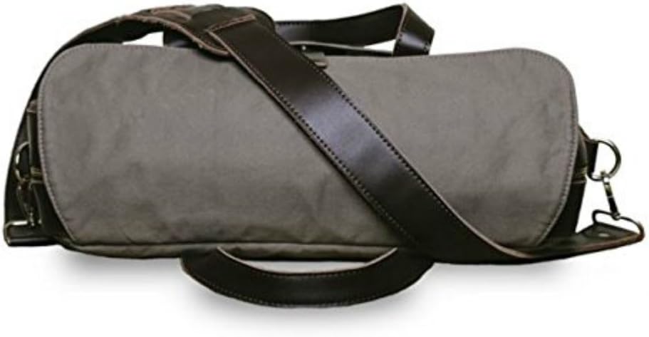 Twill and Genuine Leather Computer Briefcase