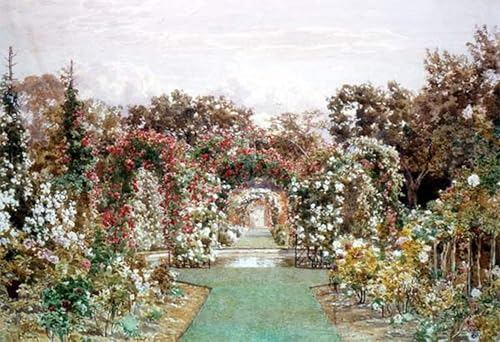 Impressions artistiques de H Hunn Crimson à Clandon Park toile haut de gamme 60x90