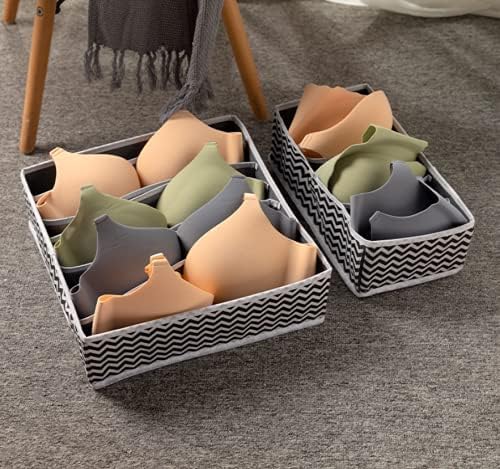 Set of 4 Dresser Drawer Organiser, Underwear Fabric Wardrobe Organiser Cupboard, Drawer Insert - Image 4