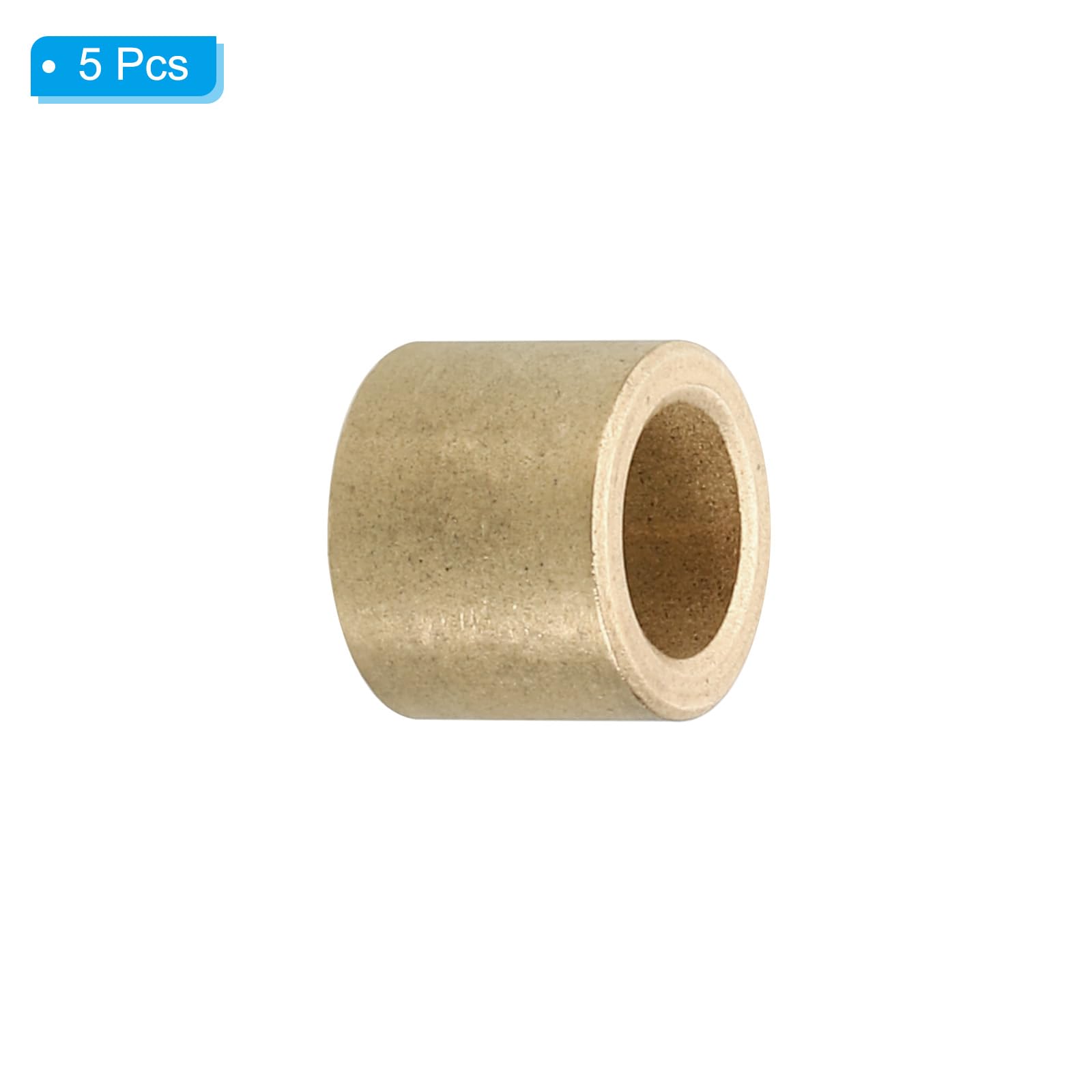 PATIKIL M8 Brass Spacers, 5 Pcs Metal Spacer Brass 8mm ID x 12mm OD x 10mm L Brass Spacers Screw Standoff for 5/16 Inch or M8 Screw - Image 3