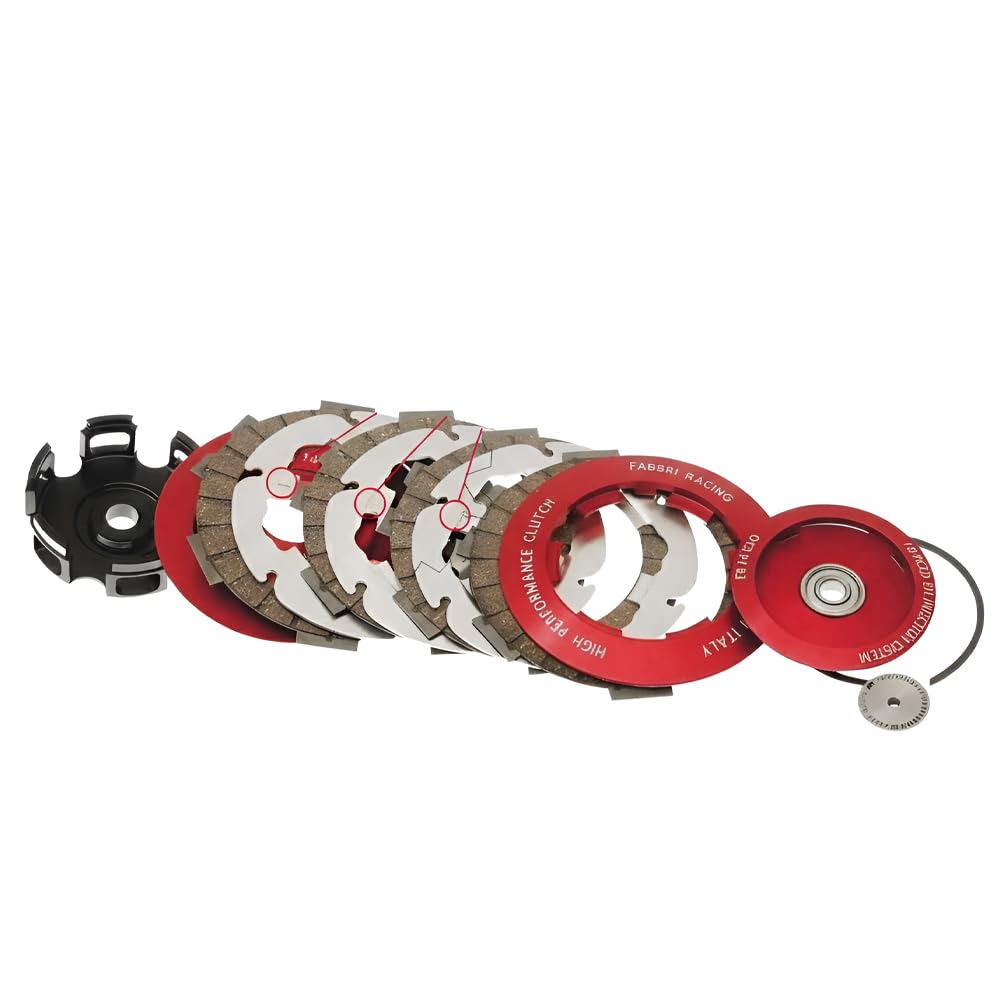 Frizione Racing F A B B R I FB24 EVO 15 Molle (5+10) per V e s p a Smallframe e A p e 50 Kit Frizione Completo per Motori fino a 30 CV Compatibile con V e s p a 50 Special, ET3, Primavera, PK, HP