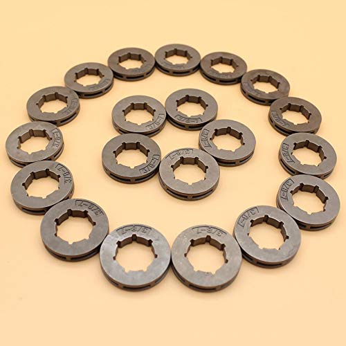 20 unids/lote 3/8 "7T cadena impulsión embrague llanta piñón ajuste para Husqvarna 50 51 55 254 154 socio 350 351 motosierra