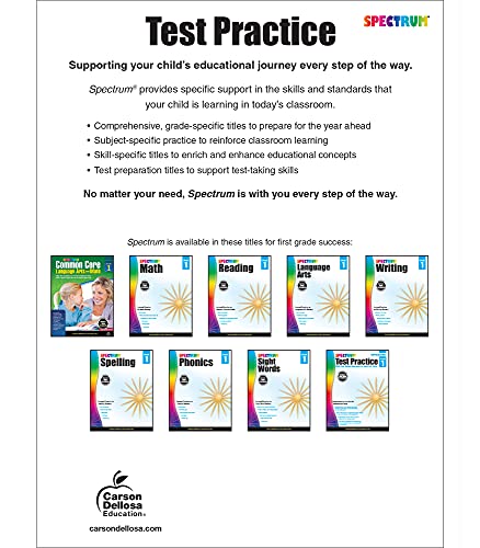 Snapklik.com : Test Practice 1st Grade Workbooks, Math, Language Arts ...