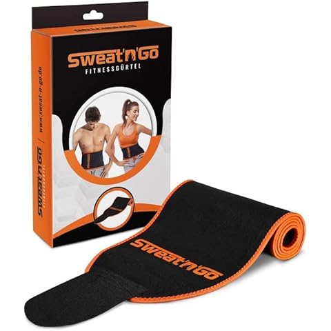 Sweat 'n' Go Bauchweggürtel - Starkes Schwitzen Durch Extra Dickes Neopren - Schwitzgürtel Mit Extrem Festem Klettverschluss Cover