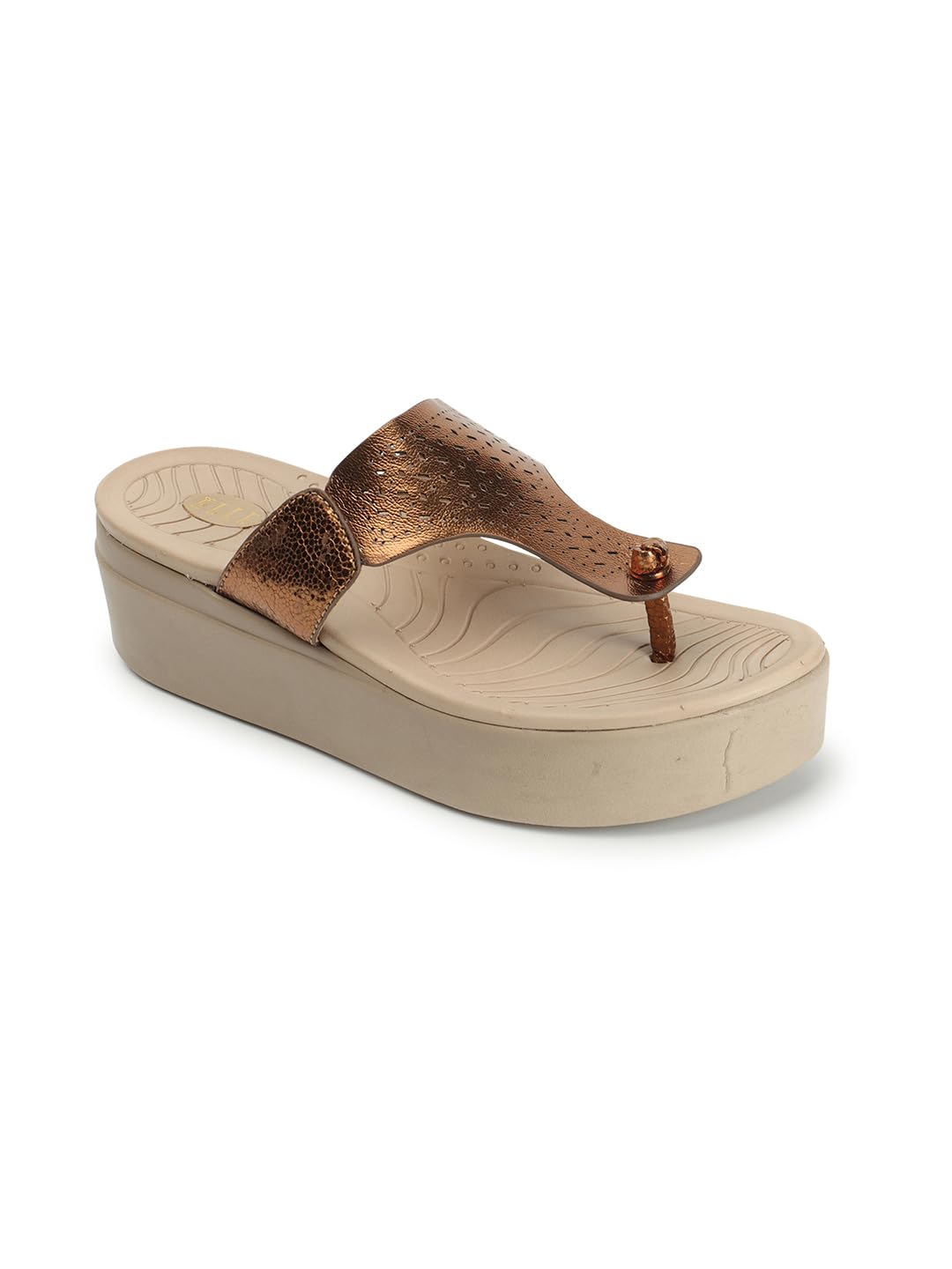 elle Women's Perforated Platform heel Sandals-picture-43
