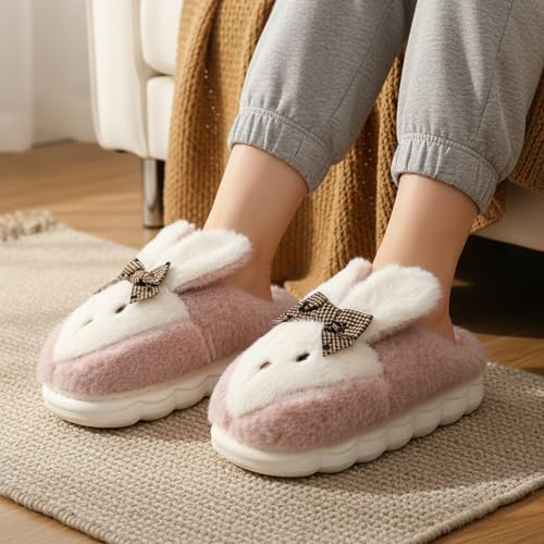 Image of VRITRAZ Women's Comfort Slip On Closed Toe Warm Winter House Clog Indoor Slipper with Cute Print and Degins
