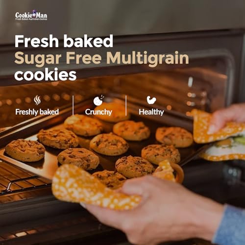 Image of CookieMan Sugar Free Atta Multigrain Protein Cookies - 150g | Perfect Healthy Protein Snack | Multigrain Atta Biscuit Pack | Protein Biscuits for All Ages (Pack of 3)