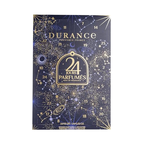 Durance Luxury Fragrance Advent Calendar, 24 Perfumed Candles, 15g Each, Days of Fragrance Collection