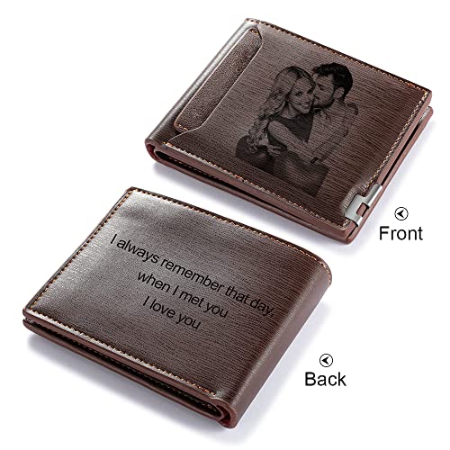ALBERTBAND Father's Day Gifts Mens Wallets Personalized Photo Wallet for Men Custom Picture Wallet for Dad Son Husband Father Day Gifts from Daughter3