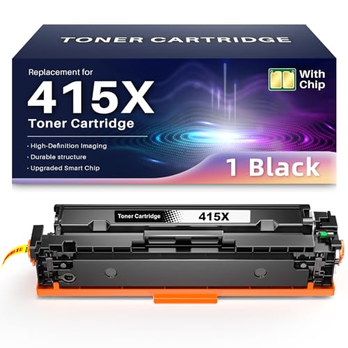 Toner 415X avec puce Kuva pour imprimantes LaserJet Pro M454 et MFP M479