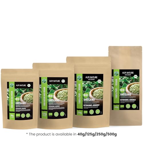 Alpi Nature Oregano getrocknet BIO 500g, Oregano gerebelt, bio Gewürze zum Kochen, Pasta, Pizza, Fleish, Salaten