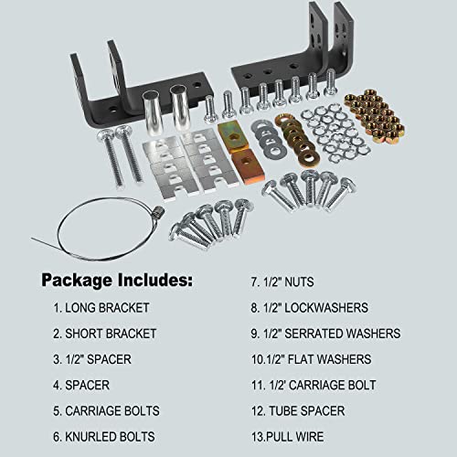 30035 Fifth Wheel Rv Hardware/Brackets Installation Trailer Hitch Kit, Compatible With 14K, 15K, 16K, 20K, 22K Hitches, Fits Curt, Draw-Tite, Hidden Hitch 58058 (10-Bolt Design) #TOP2