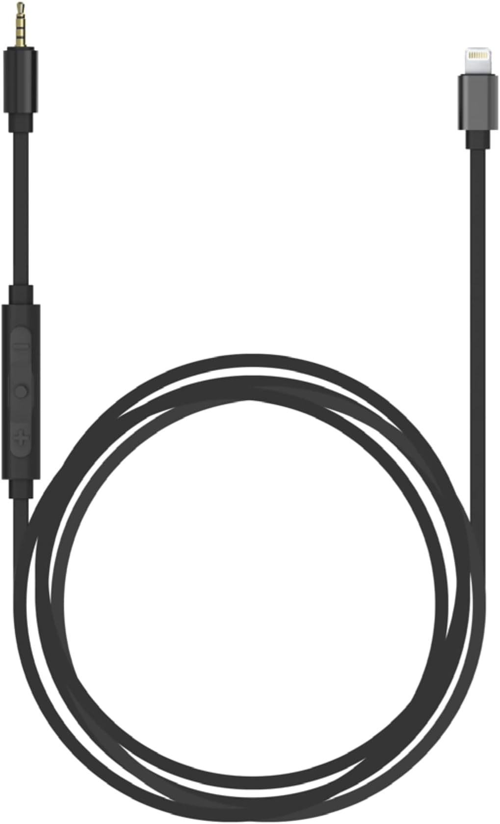 Utility Cord Lightning Cable, Works Utility Series System, in-Line Microphone and Remote, Mfi Certified, Black