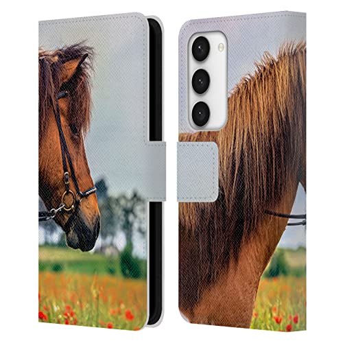Carcasa de Cuero Samsung S23 5G Simone Gatterwe Poppyfield Funda Libro