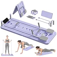 Pilates Board, Pilates-Reformer-Set, faltbares Mehrzweck-Pilates-Reformer-Board für Zuhause, 5-in-1-Pilates-Gleitbrett, Pilates-Ausrüstung (violett)