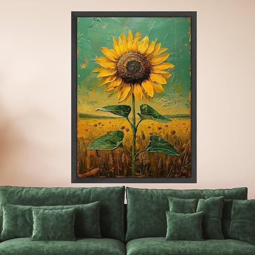Toiles de tournesols imprimées au design rustique chic pour intérieur - 4