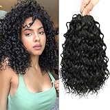GoGo Curl Crochet Hair 8Inch 7Packs Water Wave Crochet Hair GoGo Curly Crotchet Braiding Hair (8 Inch (Pack of 7), 1B#) …