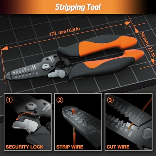 SOMELINE Crimp Tool Connector Kit, 30 Types, 32-20 AWG (0.03-0.5mm²) Crimper - Image 4