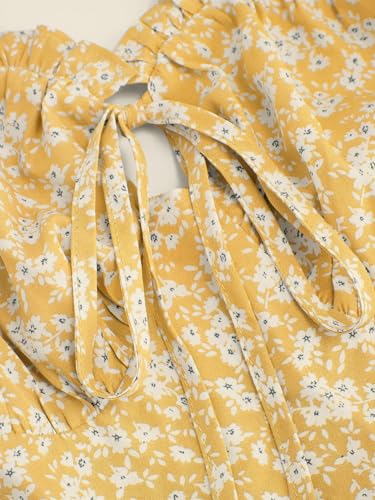 Image of CIDER Floral Dress for Women Summer Mini Sundresses Spaghetti Strap Cute Vacation Dresses Boho Casual Outfits