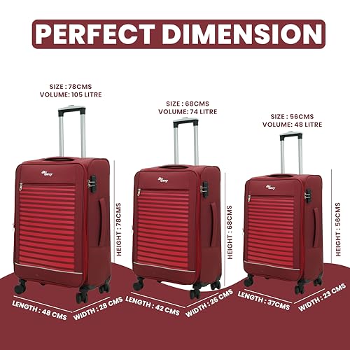 Image of Stripe On Expandable Trolley Bag | Telescopic Handle | Expandable & Anti-Theft, 360 Dual Spinner Wheels, Aviation Grade Aluminium Handle, Durable Twill Material
