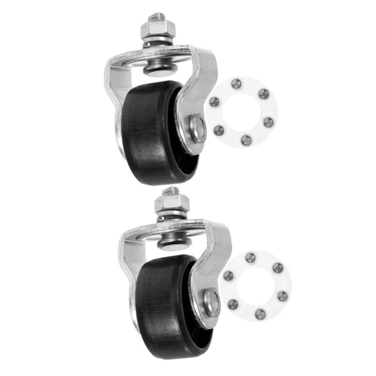 Gatuida 4pièces Roues Pivotantes De Remplacement Pour Jack Hydraulique Accessoires De Support Robustes Pour Chariots De Tonnes