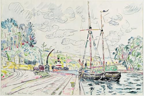Peinture sur toile Morlaix de Paul Signac pour embellir un grand mur de chambre
