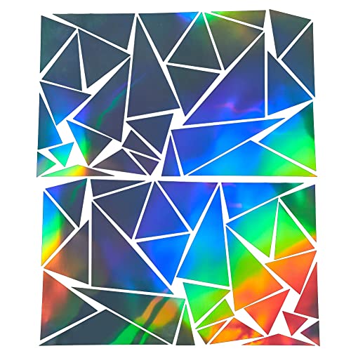 Image of ATOMO 2 Triangle Car Decals Vinyl Decal Graphics, Holographic Laser