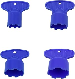 4 Pack Faucet Aerator Key Removal Wrench Tool with 4 Sizes M16.5, 18.5, 21.5, 24 Recessed Aerator Key Sink Aerator Wrenches for Cache Aerators (Blue)
