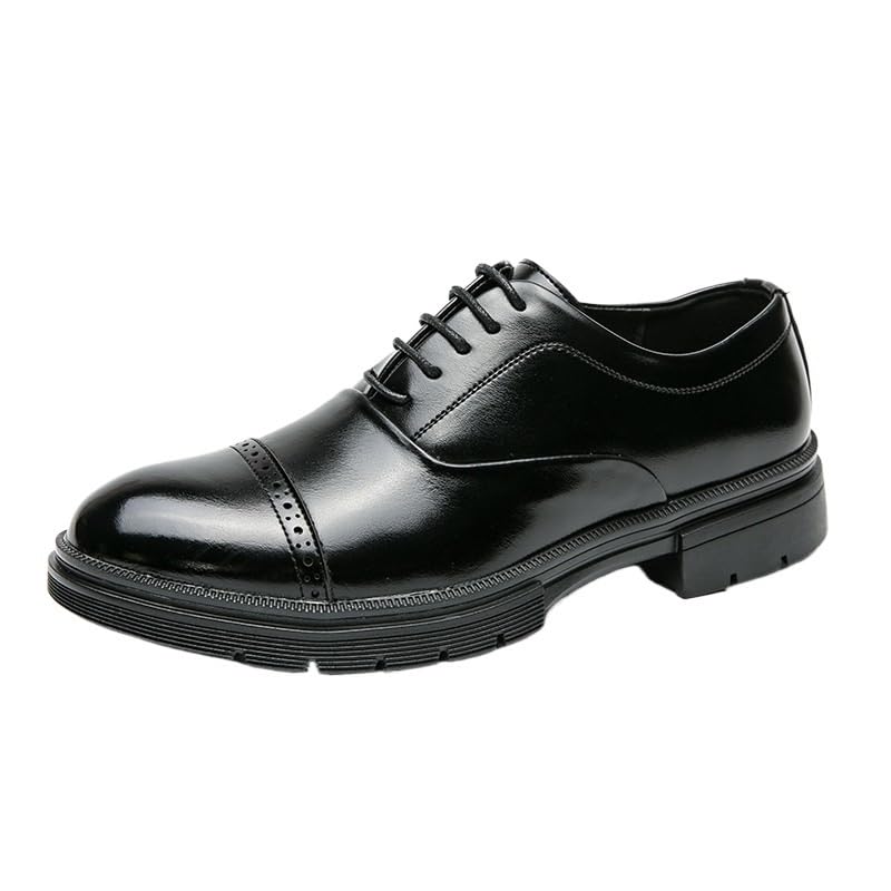 Mens Retro Wingtip Oxford Shoes Formal Comfortable Lace-Up Dress Business Wedding Prom Lace-up Derby Shoes