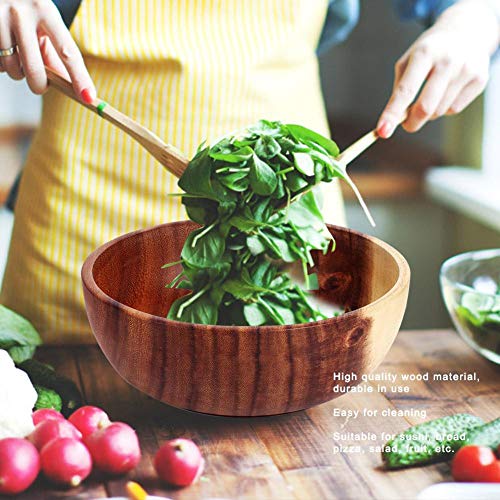 Ciotola In Legno Per Cucina Portafrutta Legno Ciotola In Legno Di Acacia Massello 16x7cm - Per Insalata, Zuppa, Riso, Naturale E Handmade Insalata Di Riso Insalatiera Legno