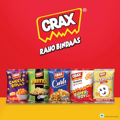 Image of Crax Classic Natkhat Wheat Puff Crisps-82g /88g (Weight may vary)